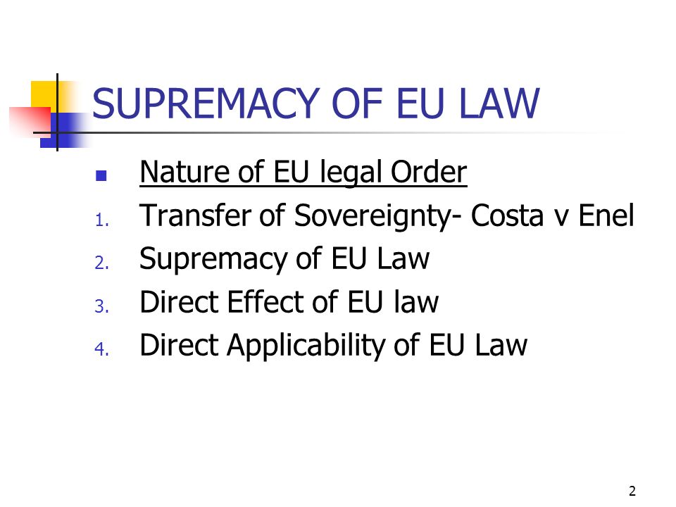 Supremacy of eu law essays